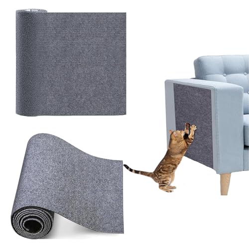 100 x 30 cm, 2 Stück Selbstklebend Kratzmatte Katze, Kratzmatte für Katzen, Kratzbrett Katzen kratzschutz, Selbstklebende kratzmatte Katzen für Couch Sofa DIY Kratzbaum Klettern Pad (B) von FYZSJWL