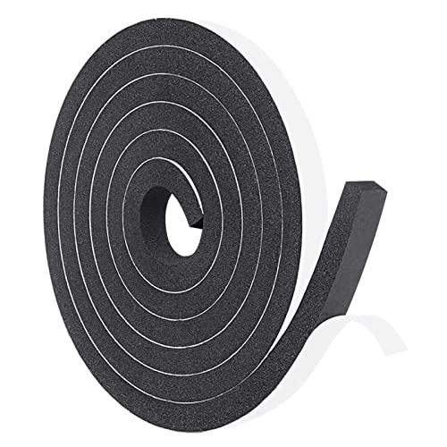 FYting Dichtungsband Selbstklebend,Türdichtung 15mm(B) x10mm(D) Fensterdichtung Schaumstoff Klebeband für Tür Fenster Stoßschutz Klimaanlage Flammhemmendes hohe Belastbarkeit (5 m lang) von FYting