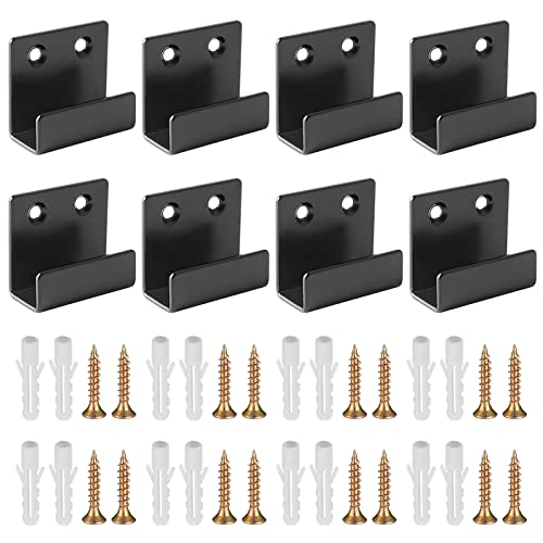 FYting u winkel,8 Stücke u winkel halterung u haken Black Heavy Duty Hooks Ceramic Tile Holders Whiteboard Wandhalterung Spiegelhalterungen für Fliesenständer Ölgemäldeanzeige(30mm,XL) von FYting