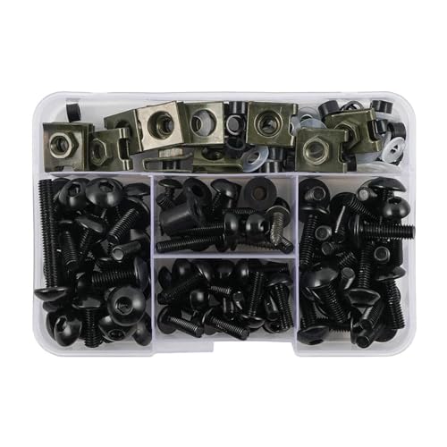 177PCS Verkleidung Protektor Schrauben Kit Körper Schrauben Mutter Für MV Agusta Motorrad Schraubensatz(Schwarz) von FZCSIMR