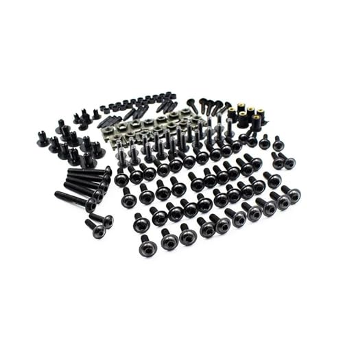 195 Stück Für Triumph Motorrad Verkleidung Körper Bolzenschrauben Motorrad Schraubensatz(Schwarz) von FZCSIMR