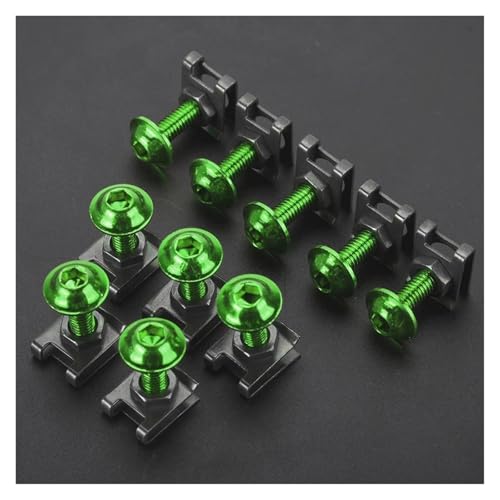 6MM Verkleidung Karosserie Arbeit Schraube Schraube Spire Speed Fastener Clip Mutter Für Y&amaha Für Raptor 700 700R YFM700 YFM700R 700R Motorrad Schraubensatz(GRÜN) von FZCSIMR