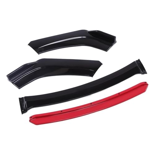 FZCSIMR Auto-Frontspoiler Für Mazda 3 6 CX5 Frontspoilerlippe Universal-Spoiler-Diffusor(Glänzendes Schwarz und Rot) von FZCSIMR