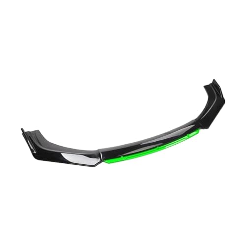 FZCSIMR Auto-Frontspoiler Für Universal Auto Front Bumper Lip Kit Splitter Spoiler(Schwarz Grün) von FZCSIMR
