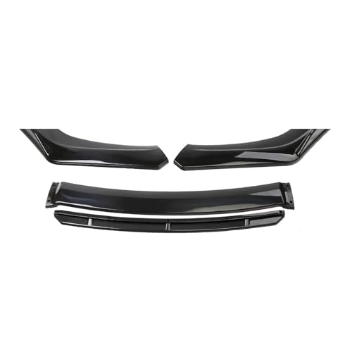 FZCSIMR Auto-Frontspoiler Universal Auto Front Stoßstange Lippe Body Kit Spoiler Dekorativer Streifen Stoßstange Canard Lippensplitter Limousine(Helles Schwarz) von FZCSIMR