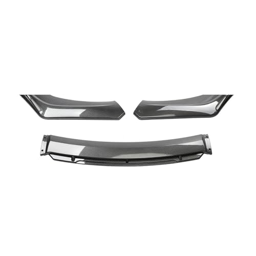 FZCSIMR Auto-Frontspoiler Universal Auto Front Stoßstange Lippe Body Kit Spoiler Dekorativer Streifen Stoßstange Canard Lippensplitter Limousine(Kohlefaser) von FZCSIMR