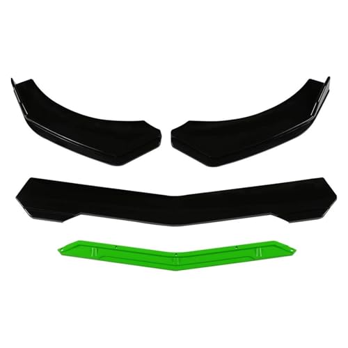 FZCSIMR Auto-Frontspoiler Universal Auto Front Stoßstange Lippe Kinn Spoiler Splitter Diffusor Body Kit Zubehör Teile(GRÜN) von FZCSIMR
