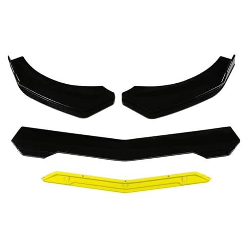 FZCSIMR Auto-Frontspoiler Universal Auto Front Stoßstange Lippe Kinn Spoiler Splitter Diffusor Body Kit Zubehör Teile(Gelb) von FZCSIMR