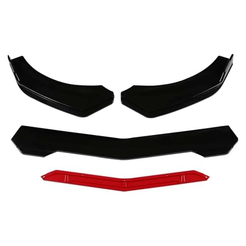 FZCSIMR Auto-Frontspoiler Universal Auto Front Stoßstange Lippe Kinn Spoiler Splitter Diffusor Body Kit Zubehör Teile(Rot) von FZCSIMR