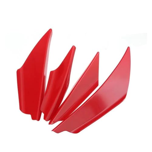 FZCSIMR Auto-Frontspoiler Universal Stoßstangen Front Spoiler Kratzstreifen Auto Front Stoßstange Karosserie Lippe Canards Splitter Trim Kits(Rot) von FZCSIMR