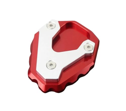 FZCSIMR Ständerpolster Für NX500 NX400 2023 2024 NX 500 400 Motorrad Ständer Fuß Seitenständer Vergrößerung Pad Platte Fußstütze Pedalverlängerung Seitenständerpolster(Rot) von FZCSIMR
