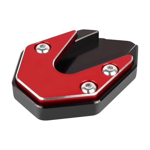 FZCSIMR Ständerpolster Für Srmax250 Srmax300 Motorrad-Ständerplatte Fuß-Seitenständer-Vergrößerungspad Seitenständerpolster(Rot) von FZCSIMR
