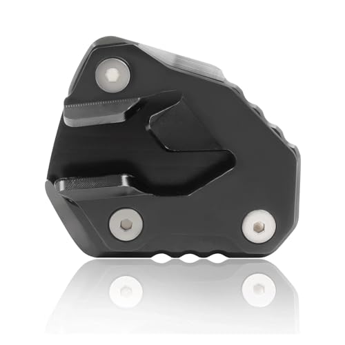 FZCSIMR Ständerpolster Für Tiger 800 XC 800 XCX XCa XR XRx XRt 2015-2021 Motorrad Seitenständer Seitenständer Vergrößern Extension Pad Stützplatte Seitenständerpolster(Schwarz) von FZCSIMR