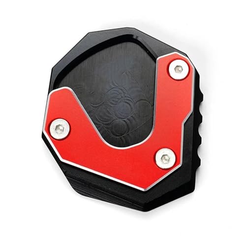 FZCSIMR Ständerpolster Für Transalp XL750 2023 Für Transalp XL 750 Für Transalp 750 CB750 Für Hornet Motorrad Ständer Seitenständer Extension Pad Seitenständerpolster(Rot) von FZCSIMR