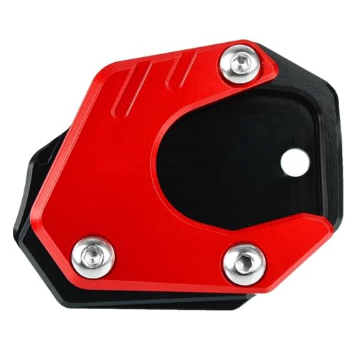 FZCSIMR Ständerpolster Für VFR800 X VFR 800X Für Crossrunner 2016 2024 VFR800X Motorräder Fuß Seitenständer Vergrößerung Plate Pad Ständer Verlängerung Seitenständerpolster(Rot) von FZCSIMR