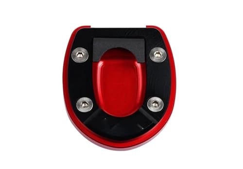 FZCSIMR Ständerpolster Für Vespa GTS 250 300 2013-2022 2023 2024 Motorrad Seitenständer Extender Ständer Vergrößern Unterstützung Verlängerung Fuß Pad Stützplatte Seitenständerpolster(Rot) von FZCSIMR