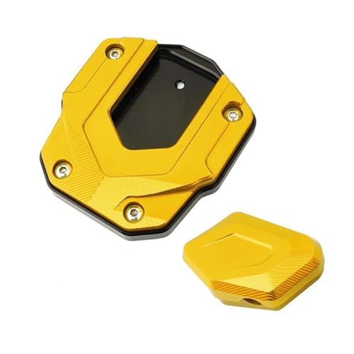 FZCSIMR Ständerpolster Für Voge SR4 MAX SR4MAX 2022 2023 Zubehör Ständer Fuß Seitenständer Extension Pad Stützplatte Auxiliary Seitenständerpolster(Gold,C) von FZCSIMR