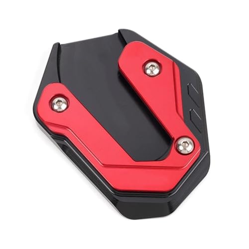 FZCSIMR Ständerpolster Für Y&amaha MT-09 Für MT 09 MT09 SP FZ09 2015-2023 2024 Motorrad Ständer Fuß Seitenständer Verlängerungsplatte Vergrößerungspad Seitenständerpolster(Rot) von FZCSIMR