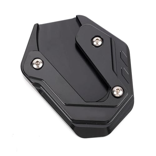 FZCSIMR Ständerpolster Für Y&amaha MT-09 Für MT 09 MT09 SP FZ09 2015-2023 2024 Motorrad Ständer Fuß Seitenständer Verlängerungsplatte Vergrößerungspad Seitenständerpolster(Schwarz) von FZCSIMR