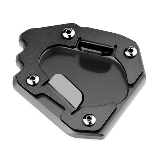FZCSIMR Ständerpolster Motorrad Seitenständer Base Extender Plate Support Extension Widener Für Triumph Für Tiger 1200 Für Rally PRO GT Für Explorer 2022-2025 Seitenständerpolster(Schwarz) von FZCSIMR