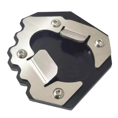 FZCSIMR Ständerpolster Motorrad Seitenständer Base Extender Plate Support Extension Widener Für Triumph Für Tiger 1200 Für Rally PRO GT Für Explorer 2022-2025 Seitenständerpolster(Silber) von FZCSIMR