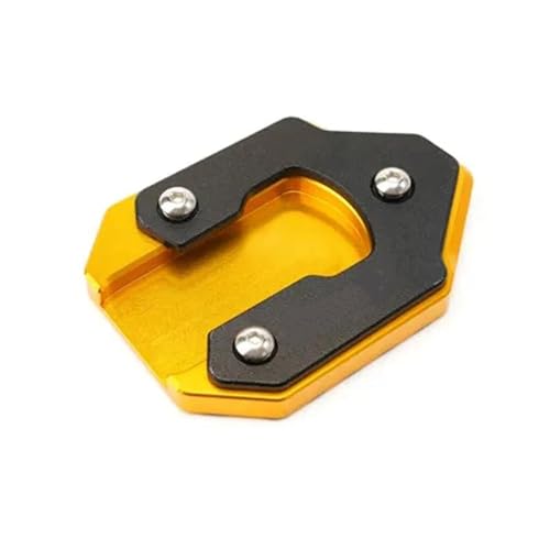 FZCSIMR Ständerpolster Motorrad Seitenständer Vergrößern Ständer Verlängerungspad Reifen Ventilkappen Für Kawasaki Für Vulcan S 650 VN650 2015-2022 2023 2024 Seitenständerpolster(Gold,Standpolster) von FZCSIMR