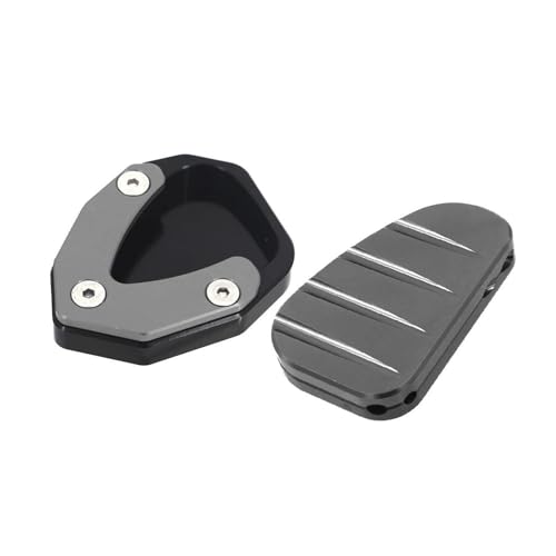 FZCSIMR Ständerpolster Motorrad Ständer Fuß Seitenständer Extension Pad Stützplatte Für Zontes 150m 150d 350d 350m 368d 368m Seitenständerpolster(Grau,1 Satz) von FZCSIMR