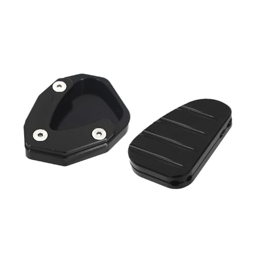 FZCSIMR Ständerpolster Motorrad Ständer Fuß Seitenständer Extension Pad Stützplatte Für Zontes 150m 150d 350d 350m 368d 368m Seitenständerpolster(Schwarz,1 Satz) von FZCSIMR
