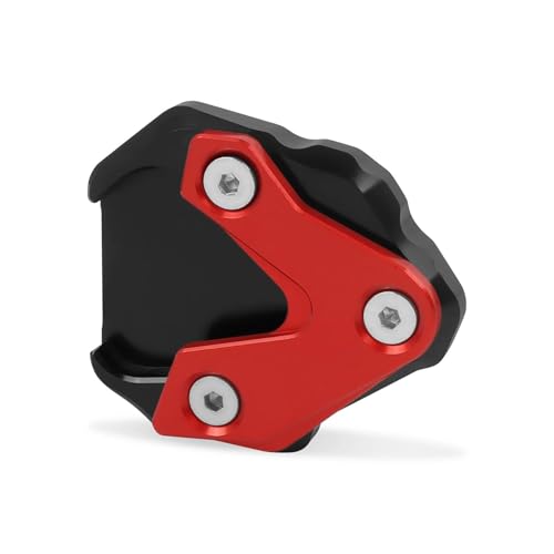 FZCSIMR Ständerpolster Motorrad Ständer Fuß Seitenständer Verlängerung Vergrößerung Stützplatte Pad Für CB1300 CB 1300 2020 2021 2022 2023 2024 Seitenständerpolster(Rot) von FZCSIMR