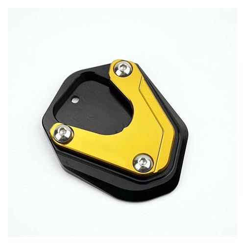 FZCSIMR Ständerpolster Motorrad Verlängerungspad Für NX500 NX 500 2023-2025 NX400 CB500X CB 500X Seitenständer Fuß Ständer Ständer Reifen Ventilkappe Seitenständerpolster(Gold,1 Stück) von FZCSIMR