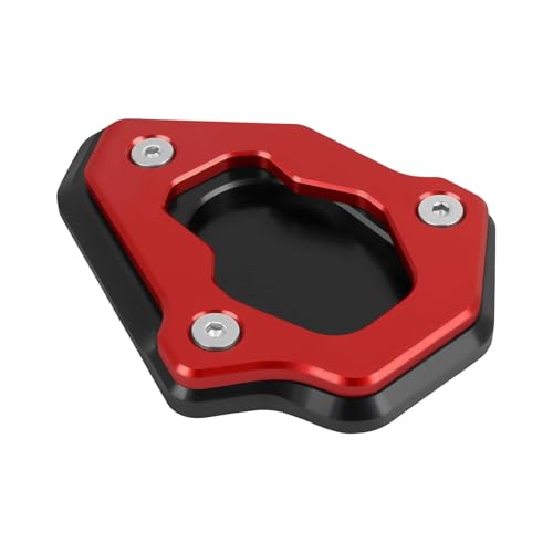 FZCSIMR Ständerpolster Motorradzubehör Für Cfmoto 450SR 450 SR 2022-2023 2024 Fuß Seitenständer Polster Ständer Vergrößern Unterstützung Verlängerungsplatte Seitenständerpolster(Rot) von FZCSIMR