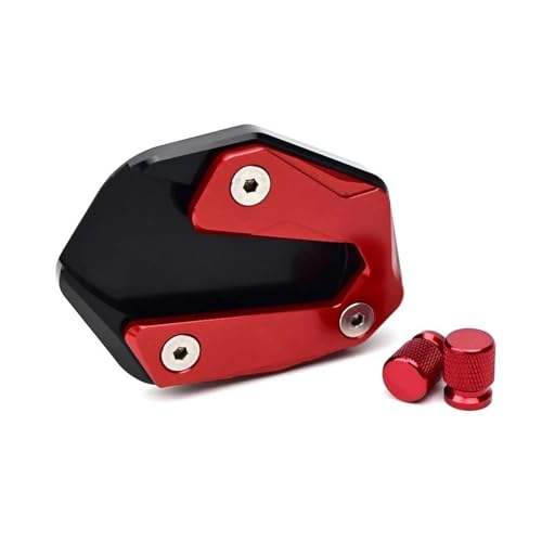 FZCSIMR Ständerpolster Motorradzubehör Für Y&amaha XSR700 XSR XSR XSR 700 2014-2024 2023 Ständer Fuß Seitenständer Vergrößerung Pad Reifen Ventil Seitenständerpolster(Rot,A) von FZCSIMR