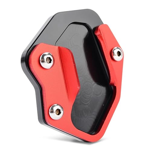 FZCSIMR Ständerpolster Seitenständer Vergrößerung Platte Ständer Pad Für Triumph Für Tiger800 Für Tiger 800 SXC XR XCX XCA XRT XRX 2010-2017 2018 2019 2020 Seitenständerpolster(Rot) von FZCSIMR