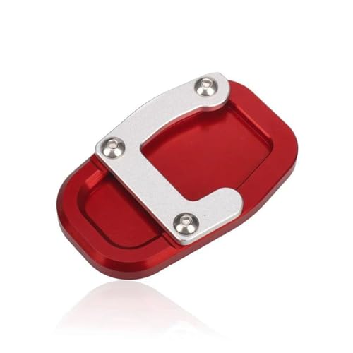FZCSIMR Ständerpolster Ständer Fuß Seitenständer Extension Pad Stützplatte Für Ducati Für Diavel 1260 1260S Für Diavel1260 2019 2020 2021 2022 2023 Seitenständerpolster(Rot) von FZCSIMR