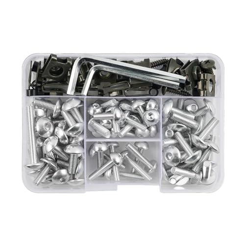 Für Aprilia M5 M6 Verkleidungsschrauben Kit Befestigungsclips Schraube 155PCS Motorrad Schraubensatz(SILBER) von FZCSIMR