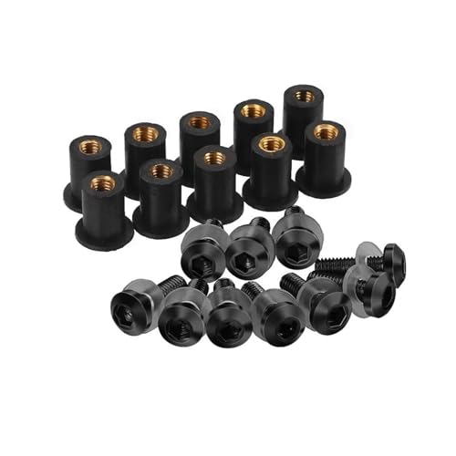 Für Benelli Windschutzscheibe Windschutzscheibe Deflektoren Schrauben 5mm 10PCS Motorrad Schraubensatz(Schwarz) von FZCSIMR