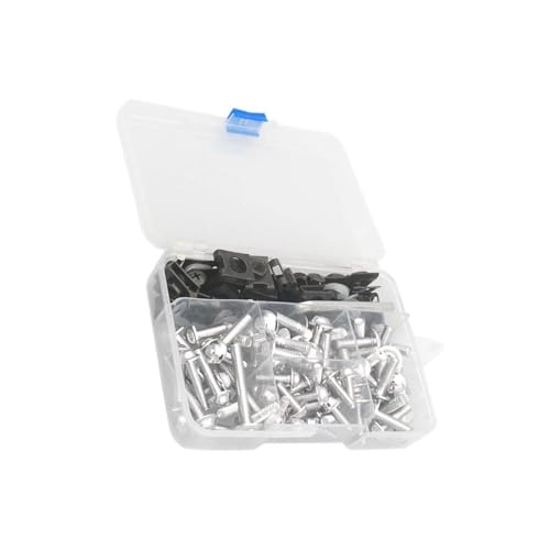Für Suzuki Motorrad Verkleidung Schrauben Kit Karosserie Schrauben Mutter Motorrad Schraubensatz(SILBER) von FZCSIMR