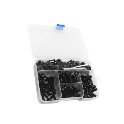 Für Suzuki Motorrad Verkleidung Schrauben Kit Karosserie Schrauben Mutter Motorrad Schraubensatz(Schwarz) von FZCSIMR
