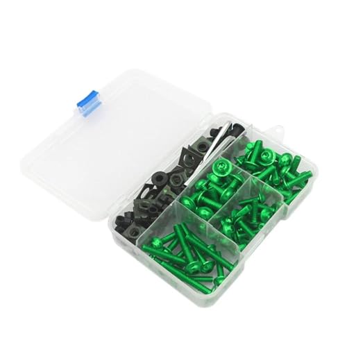 Für Triumph Motorrad Verkleidungsschrauben Kit Karosserieschrauben Mutter Motorrad Schraubensatz(GRÜN) von FZCSIMR