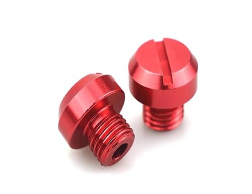 Für Y&amaha MT09 MT07 MT125 MT10 FZ07 FZ09 MT03 FZ1 FZ8 M10 * 1.25 Motorrad Spiegel Loch Steckschrauben Bolzen Abdeckkappen Zubehör Motorrad Schraubensatz(Rot) von FZCSIMR