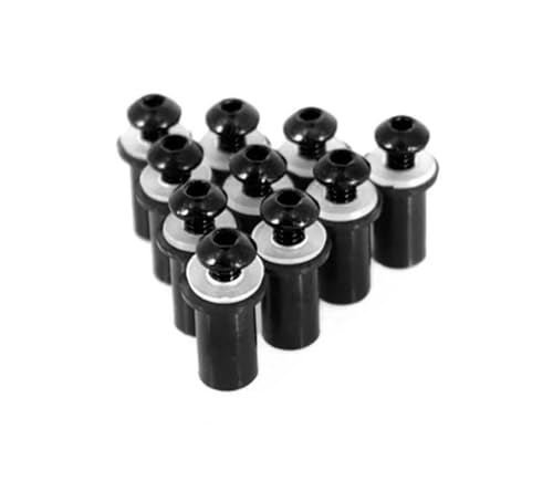 M5 5mm Für Suzuki AN250 AN400 AN650 SV400 SV650 SV650S X DL650 GSF650 SV1000 Motorrad Windschutzscheibe Schrauben Mutter Befestigungssatz Motorrad Schraubensatz(Schwarz) von FZCSIMR