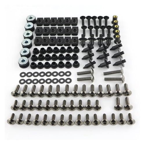 Motorrad Komplette Verkleidungsschrauben Kit Karosserie Schrauben Clips Mutter Für Y&amaha YZF600R YZF-R6 R6 R6S YZF1000R YZF750R Motorrad Schraubensatz(Grau) von FZCSIMR