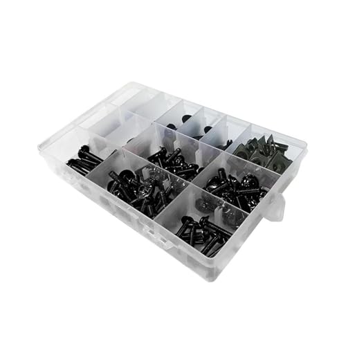 Motorrad Universal Verkleidungsschrauben Kit Schrauben Mutter Für Suzuki GSF 250 400 1200 1250 600 600S 650 650S 650N Für Bandit Motorrad Schraubensatz(Schwarz) von FZCSIMR