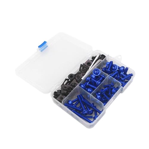 Motorrad Verkleidung Bolzen Schraube Befestigungsschraube Befestigungsmutter Für CRF 450 1000 CR CRF XR XL 85 125 250 500 Motorrad Schraubensatz(Blau) von FZCSIMR