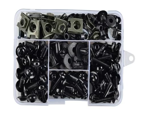 Motorrad Verkleidung Bolzen Schrauben Kit Mutter Clips Für Y&amaha TRX 850 FZS600 FZS 600 Für Fazer FZR250 FZR 250 TZR50 TZR 50 MT25 Für MT 25 Motorrad Schraubensatz(Schwarz) von FZCSIMR