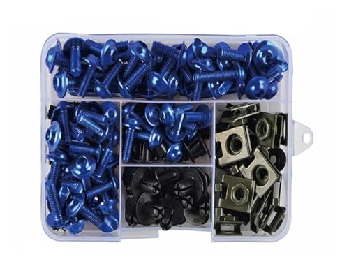 Motorrad-Verkleidungsschrauben-Set Mit Mutternclips Für Aprilia Motorrad Schraubensatz(Blau) von FZCSIMR