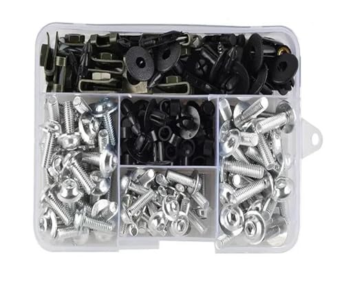 Motorrad-Verkleidungsschrauben-Set Mit Mutternclips Für Suzuki Motorrad Schraubensatz(SILBER) von FZCSIMR
