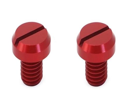 Windschutzscheibenmuttern Für WK Bikes 650i 2PCS Universal M10 * 1,25 Motorrad Spiegel Loch Stopfen Schraube Schrauben Motorrad-Schraubensatz(2 Rechts Rot) von FZCSIMR