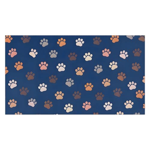 Futtermatte für Haustiere mit Pfotenabdruck, saugfähige Hundematte für Futter- und Wassernapf, keine Flecken, schnell trocknendes Katzen-Tischset mit wasserdichter Gummi-Rückseite, Haustierzubehör für Futtermatte für Haustiere mit Pfotenabdruck, saugfähige Hundematte für Futter- und Wassernapf, keine Flecken, schnell trocknendes Katzen-Tischset mit wasserdichter Gummi-Rückseite, Haustierzubehör für von FZDXZJJ
