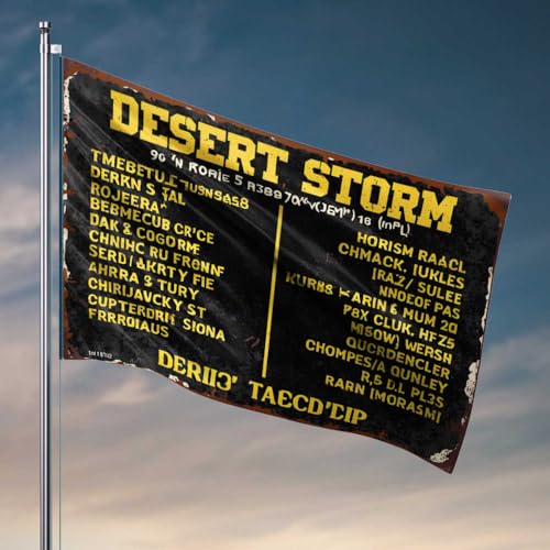 Coole Flaggen für Männerhöhle, Wüstensturm: Eine kryptische Reise durch versteckte Worte, Flagge, Schlafzimmerzubehör, Outdoor-Flaggen, dekorativ (120 x 180 cm) von FZFN